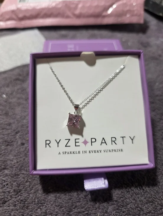 Sterling Silver Pink Ice Necklace New Jn Nox - Picture 5 of 7